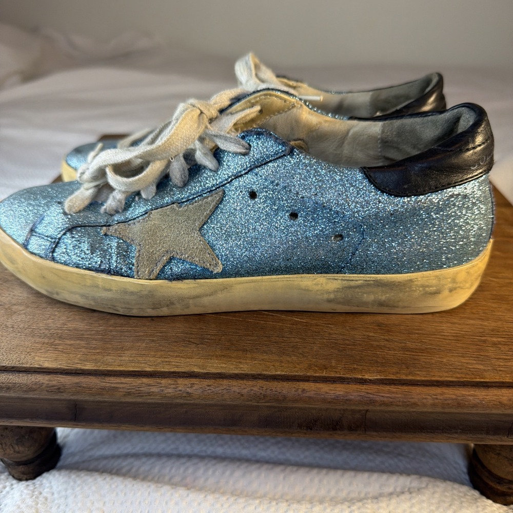 Golden Goose Superstar Blue Glitter 36
